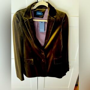 Purdy velvet green blazer